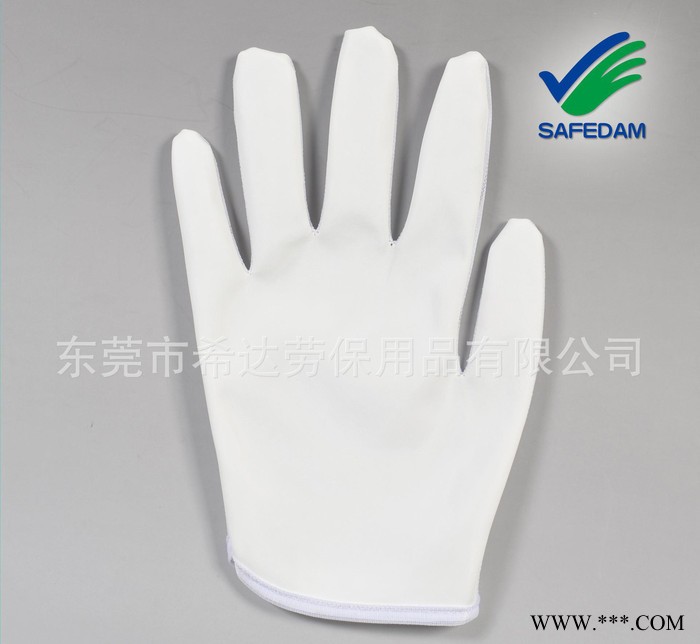 PU涂层过胶布防静电手套高品质电子厂专用无硫耐酸碱作业防护手