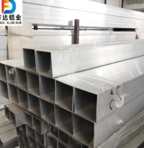 厚壁合金铝方管挤压铝型材方管工业矩形装饰木纹色6063铝方管图2