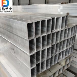 厚壁合金铝方管挤压铝型材方管工业矩形装饰木纹色6063铝方管图3