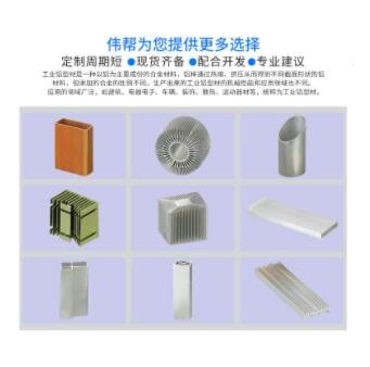 工厂供应铝合金建筑材料 6063材质建筑工业铝型材批发铝合金型材图3