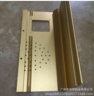 铝合金型材CNC加工 喷砂氧化金色 家具保护角铝加工图2