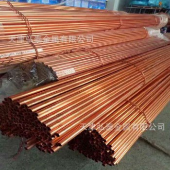 铜管现货 制冷铜管 空调铜管 紫铜管 φ10*1/φ8*1 规格齐全图1