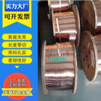 厂家供应T2 TU2紫铜丝 紫铜扁线镀锡铜绞线铜丝合股量大从优图2