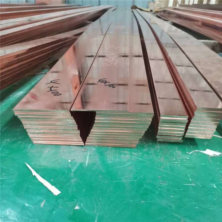 T2圆角铜母线8x100mm镀锡铜扁条50x5地铁用接地紫铜排/水平接地体图2