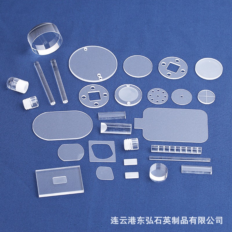 UV光学玻璃高透光磨砂石英片异形打孔开槽石英螺纹玻璃加工定制图3