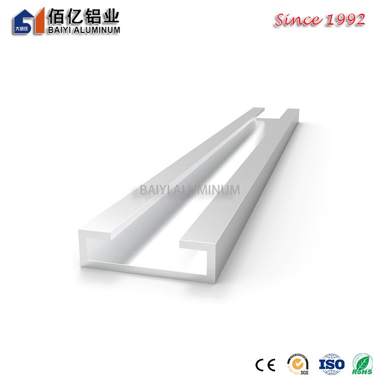 厂家铝合金U型收边条型材 氧化装饰包边固铝卡槽 U型铝合金型材图2