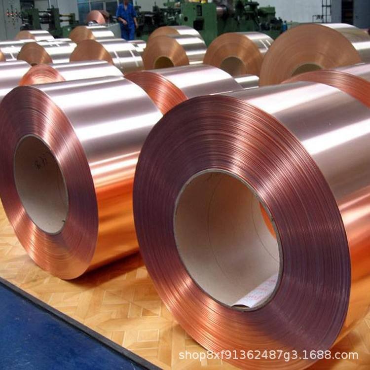 T2紫铜带导电铜皮C1100铜带 高精紫铜卷料整平修边 半硬软态铜箔图2