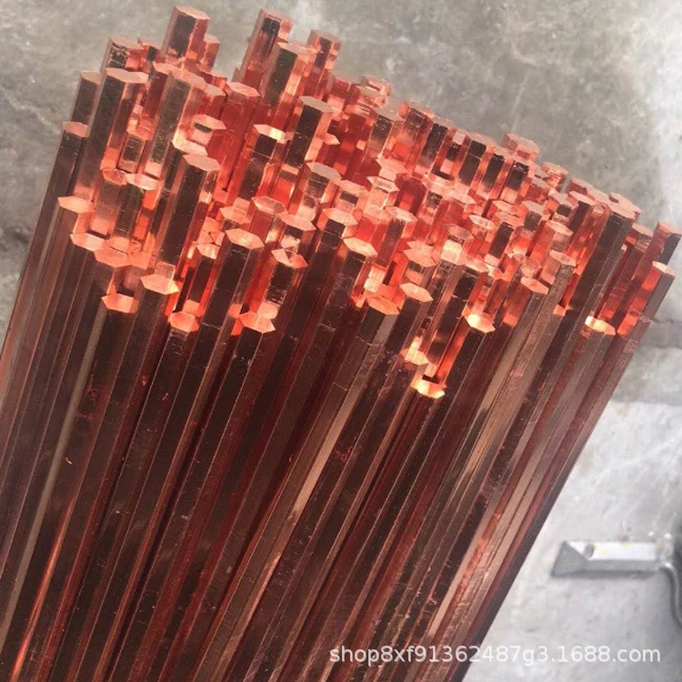 现货T2紫铜圆棒 红铜方棒 紫铜六角棒 T3紫铜排 接地导电纯铜排图2