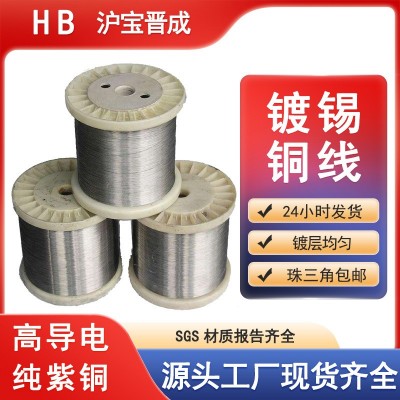 厂家供应镀锡铜线0.5mm0.6mm0.8mm1mm跳线镀锡红铜线焊接镀锡铜丝