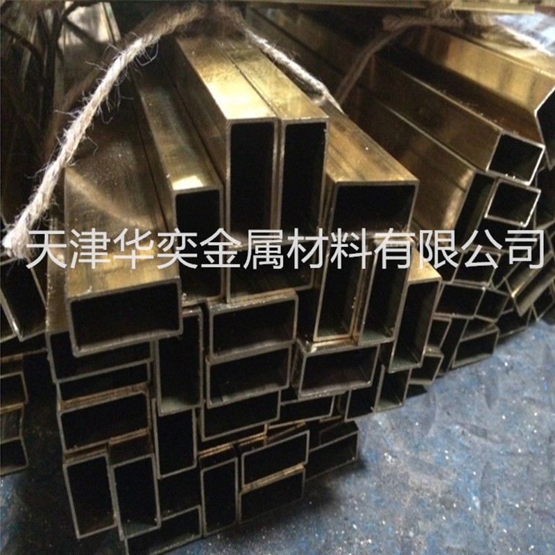 厂家供应装饰装修扁黄铜管 各规格异型铜管 椭圆管 梅花黄铜管图3