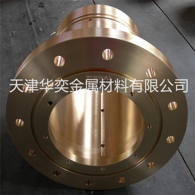 供应现货石墨自润滑铜套ZQsn6-6-3高力黄铜衬套铝青铜铜套法兰套图2