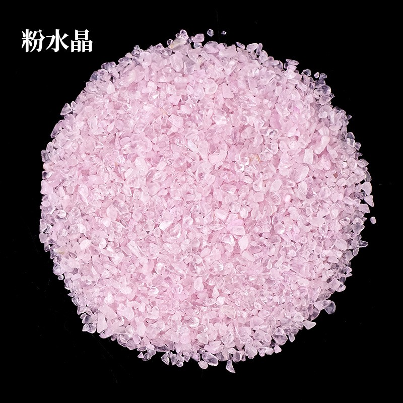 3-5mm小颗粒天然水晶碎石摆件鱼缸花盆造装饰美甲沙画供佛装曼扎图2
