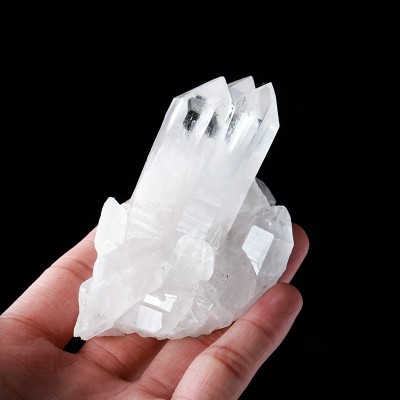 天然白水晶晶簇白水晶原石晶体矿石标本消磁石扩香石鱼缸装饰摆件