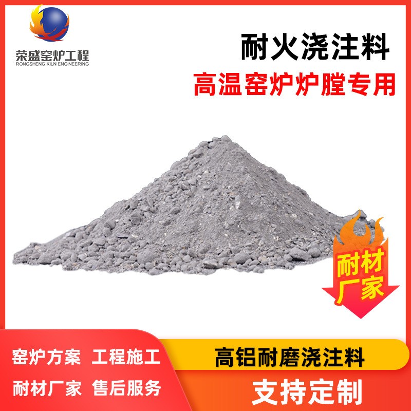 河南耐材厂家耐火浇注料高温窑炉专用刚玉莫来石耐磨浇注料现货图2