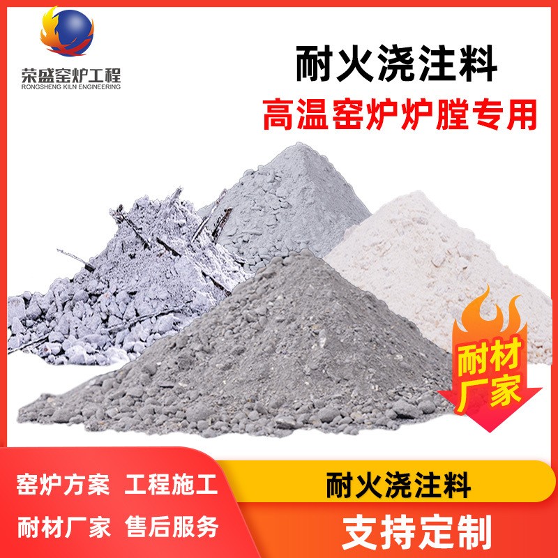 厂家批发耐火浇注料炉膛焚烧炉材料快速修补抗侵蚀高铝耐磨浇注料图1