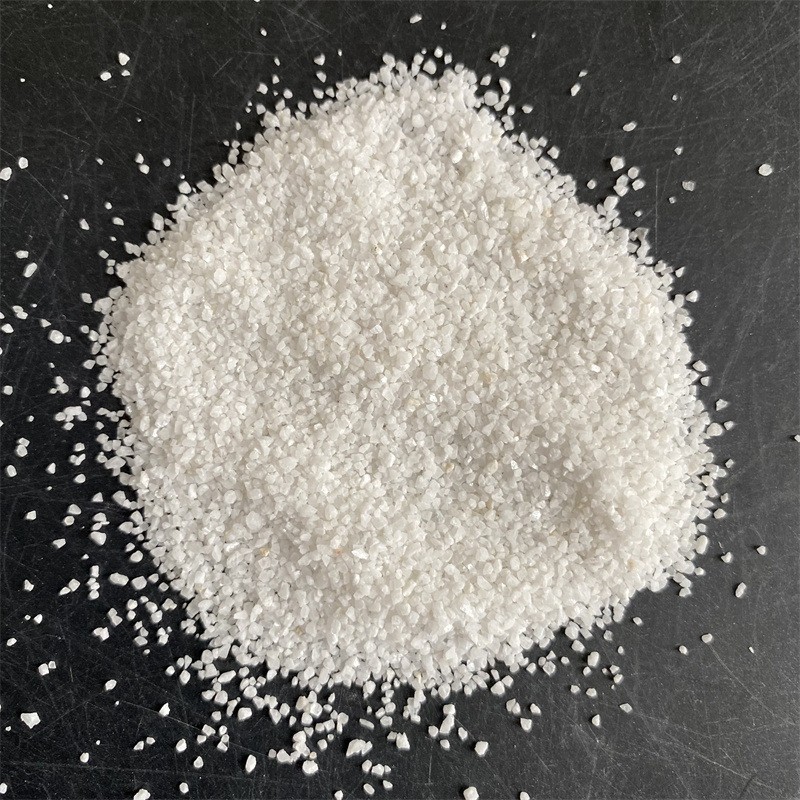 批发不发火地坪用白云石子水磨石子雪花白草坪真石漆白沙子石英砂图2