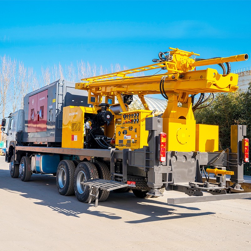 汽车钻机深水井气动打井机 300米车载式气钻大型轮式车 载钻井机图2