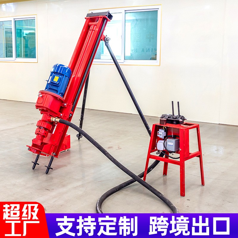 履带小型液压潜孔钻机多角度边坡岩石钻孔机螺旋拧地钉光伏 打桩机图2